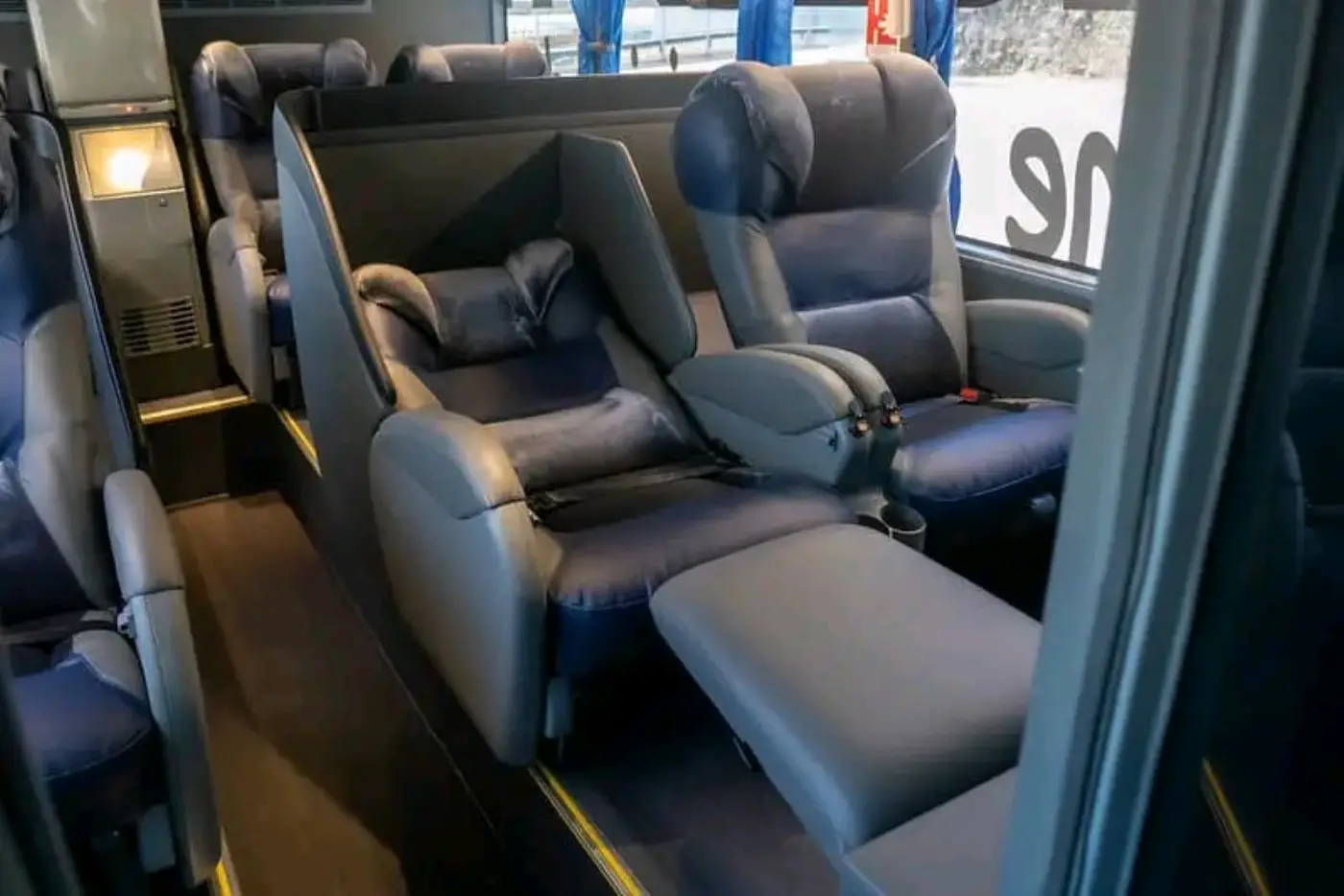 Sièges inclinables en cuir